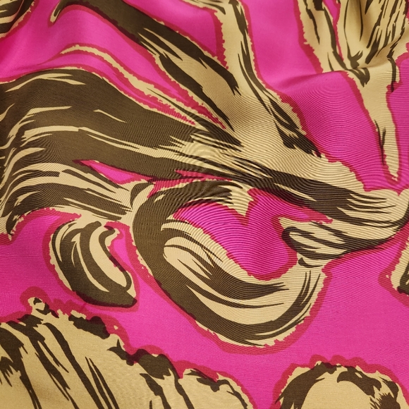 Milly 100% Silk Sleeveless Pink Gold Maxi Dress Gown Size 4 Prom Wedding Party - Picture 4 of 7